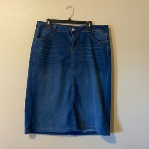 Denim Midi skirt
